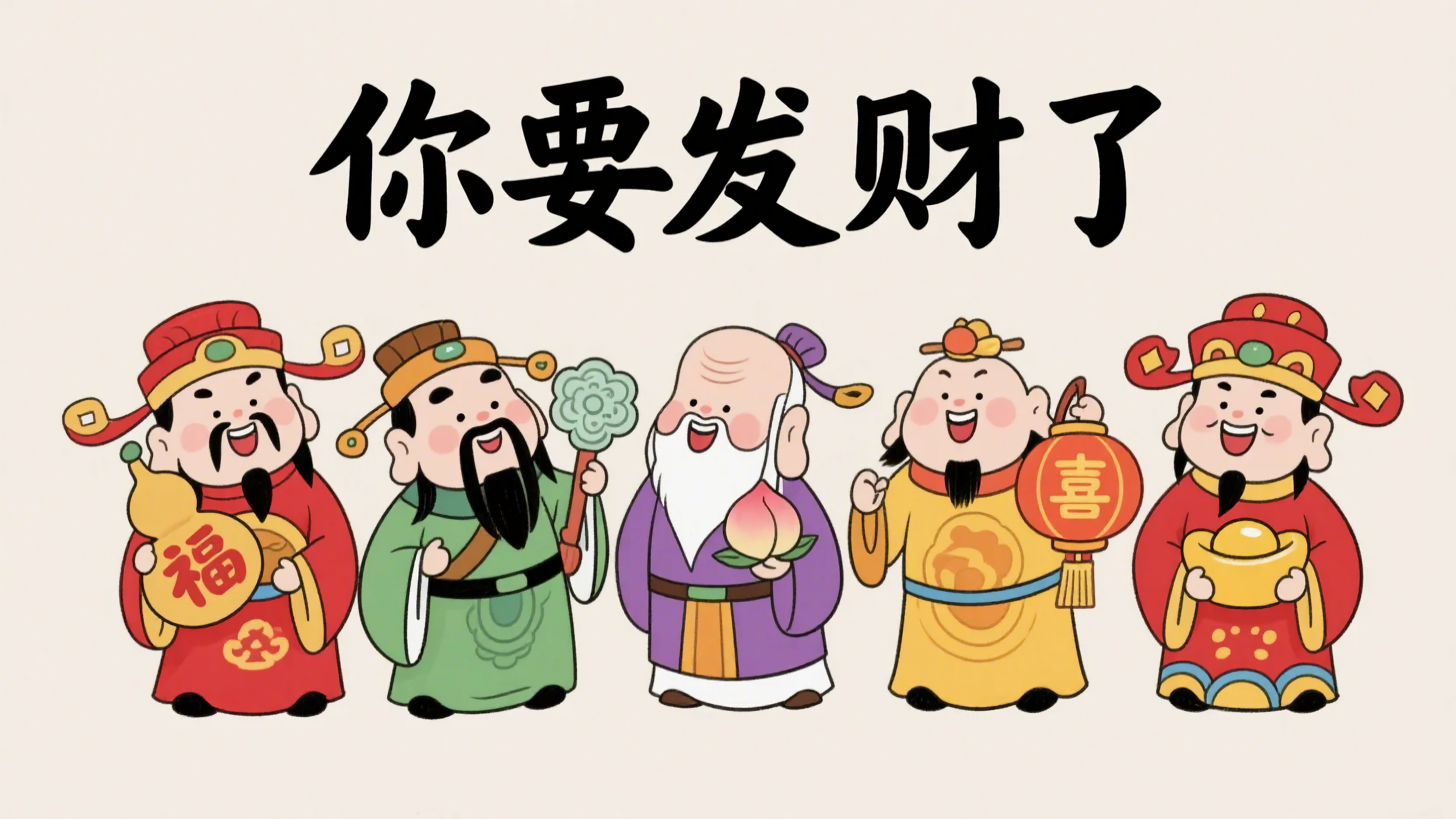 五路财神你要发财了