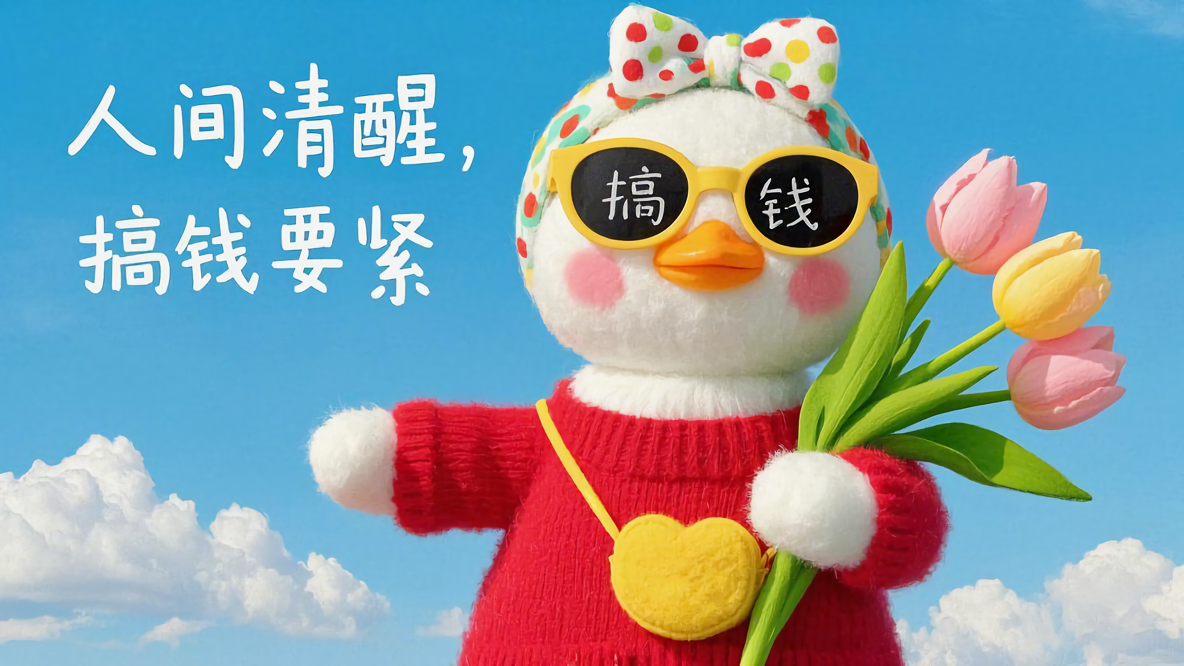 可爱鸭鸭人间清醒搞钱要紧