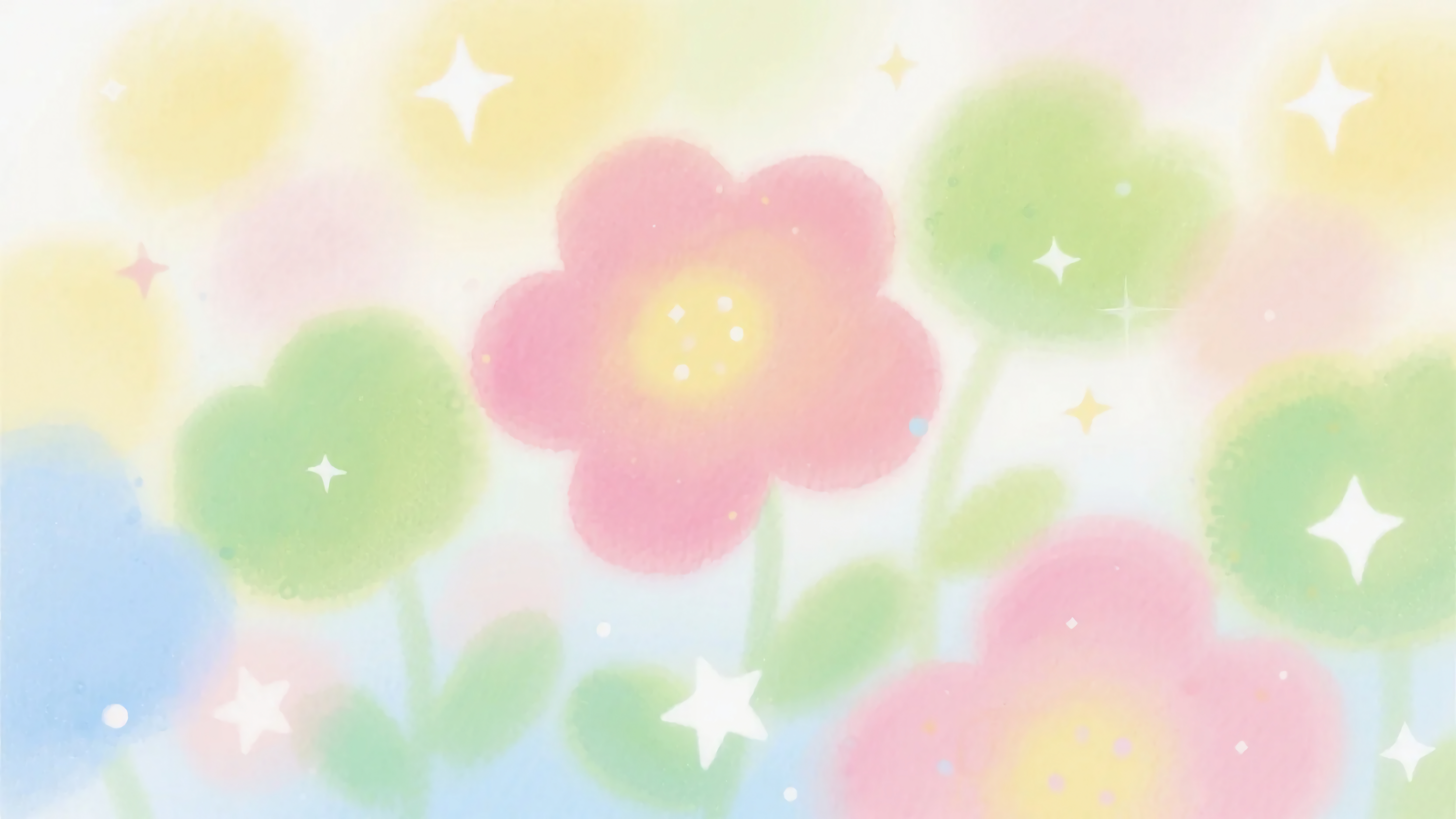唯美的插画花花