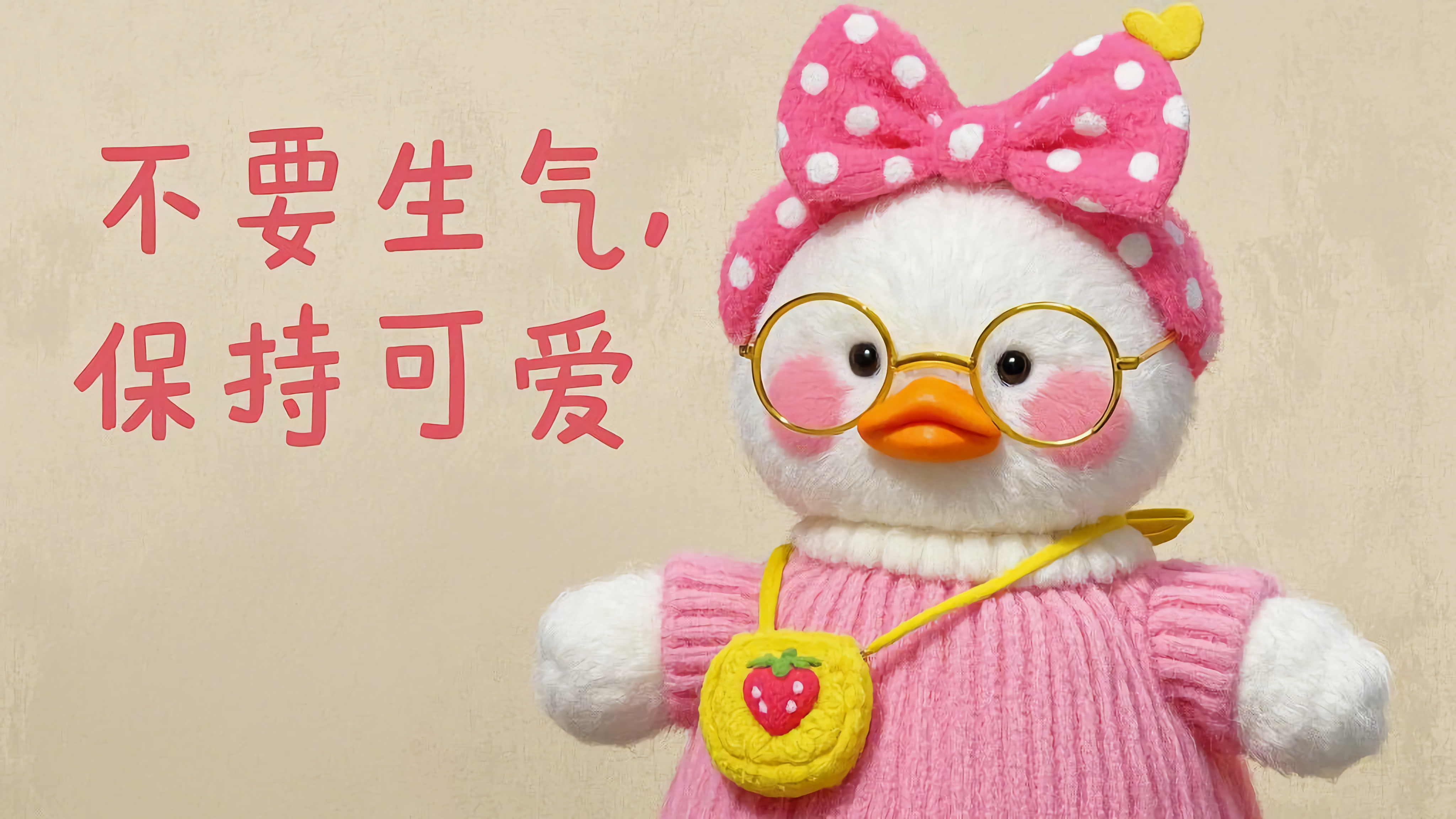 可爱鸭鸭不要生气保持可爱