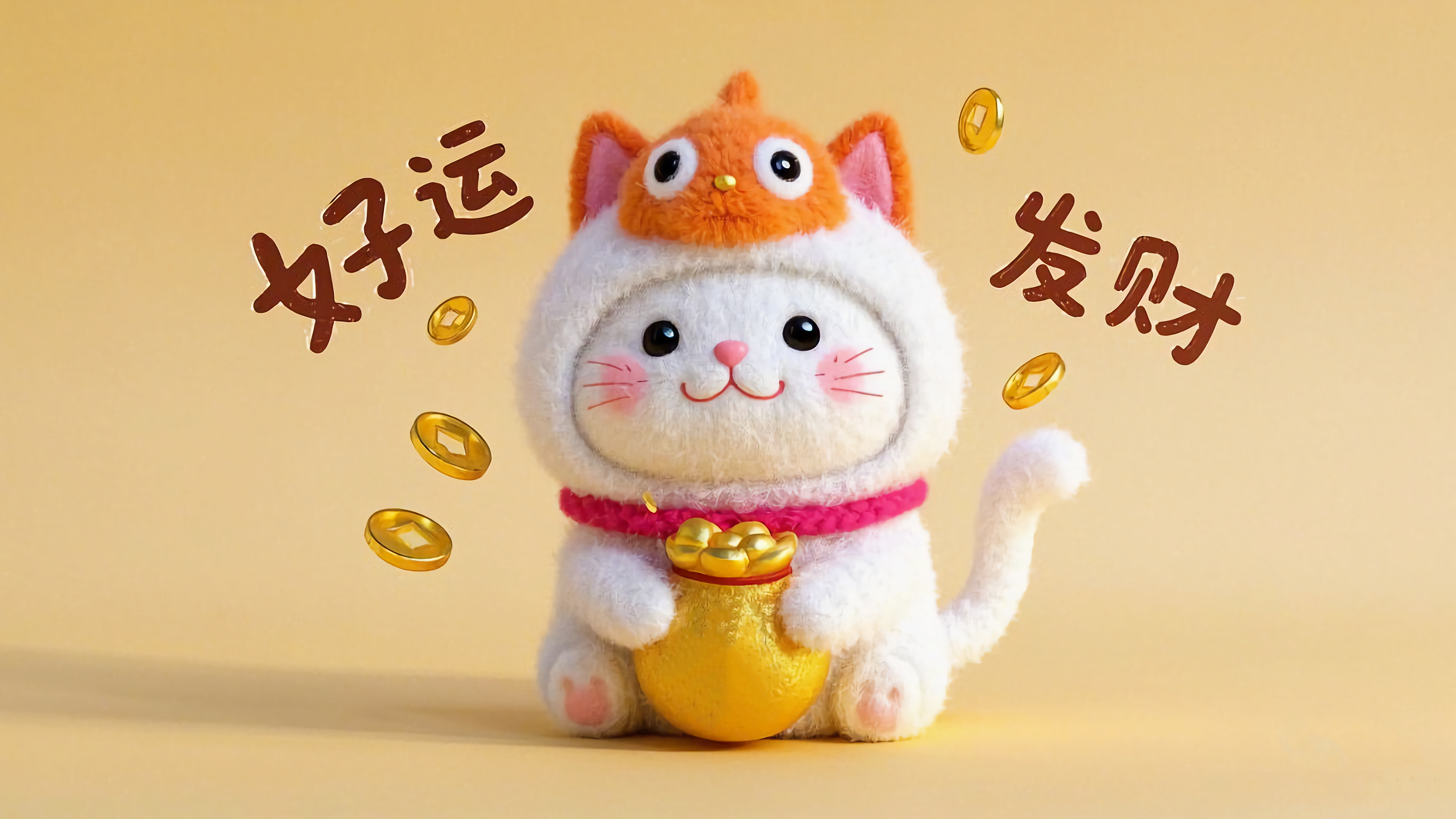 可爱猫咪好运发财