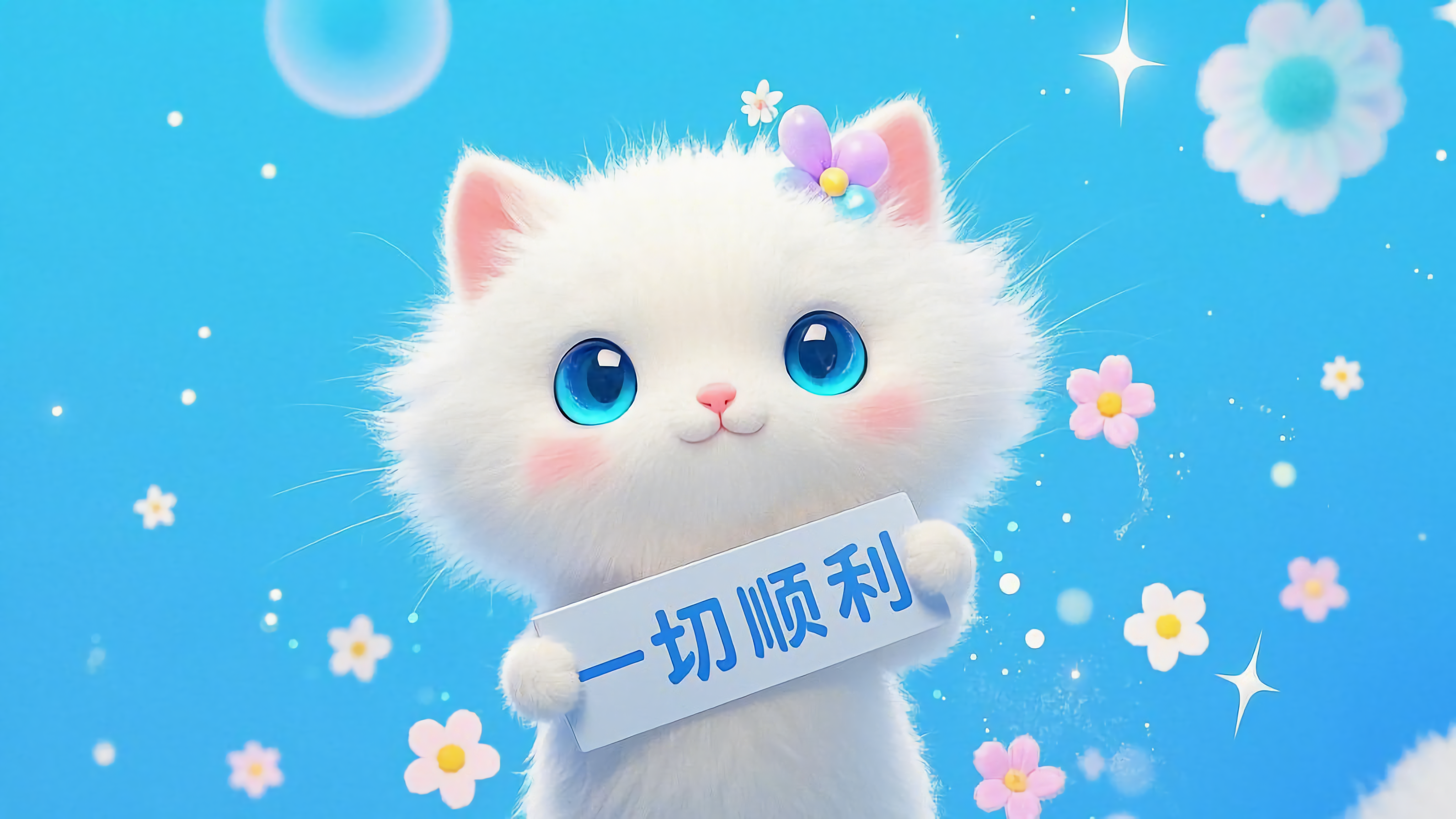 可爱猫咪一切顺利