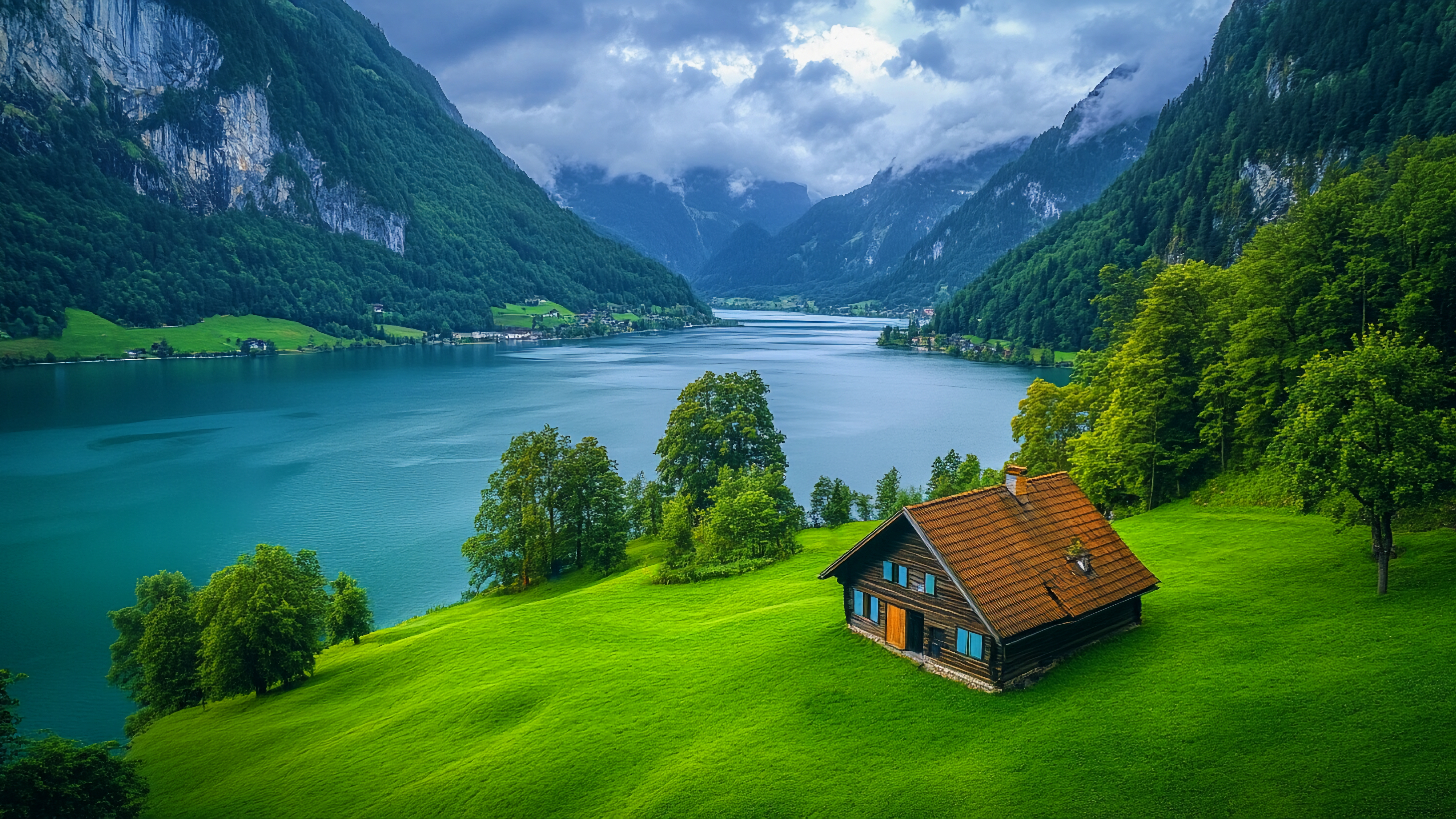 山水小屋美丽风景