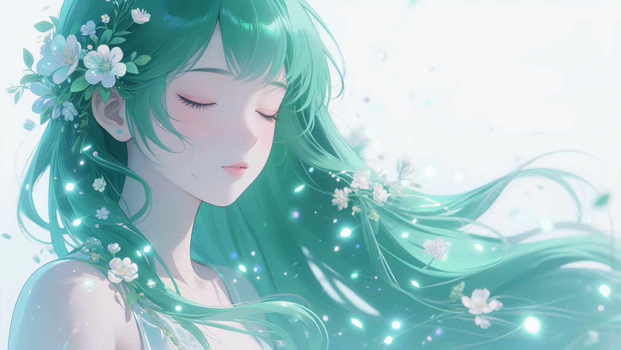 绿色少女