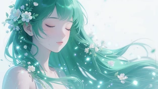 绿色少女 动态壁纸 | 作者：文案壁纸