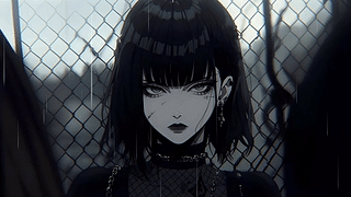 雨夜动漫少女/Sad Anime Girl In Rain