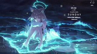 【4K】Blue Archive  砂狼白子 星落之夜——夜莺Night【蔚蓝档案】Sunaōkami Shiroko   星が降る夜