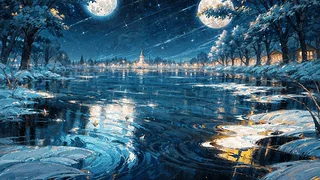 【4k】夜晚的村庄