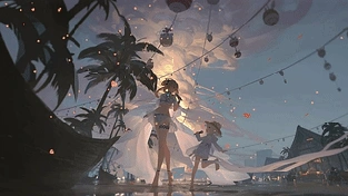 岚澄-【4K】在风中歌舞的琴和可莉 动态壁纸 | 作者：岚澄