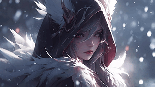 《英雄联盟》冰雪节 霞/xayah elague of legends snow