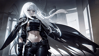 雪精灵少女/blanca anime girl white hair
