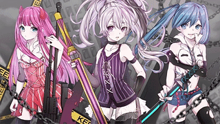 初音未来×02武器娘/anime-anime-girls-crossover-miku-zero-two-pantyhose-sword-weapon