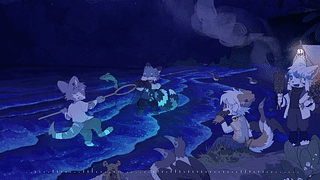 【Furry动态|竖版】荧光海野炊