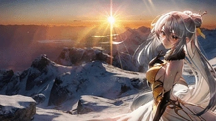 [4k] 凝光--Ningguang watching the sunrise---Genshin Impact 动态壁纸 | 作者：AquaMegumi.shuihui