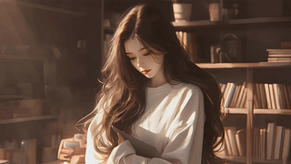 夕阳下的girl
