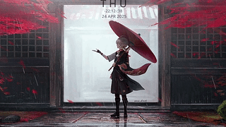 枫原万叶-三月雨-4K时钟
