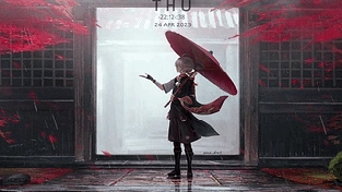 枫原万叶-三月雨-4K时钟 动态壁纸 | 作者：秋光共水