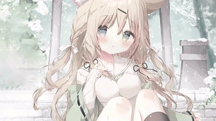 白玉小猫娘 动态壁纸 | 作者：国欠彩音
