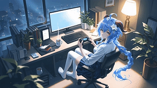 白丝甘雨电竞少女