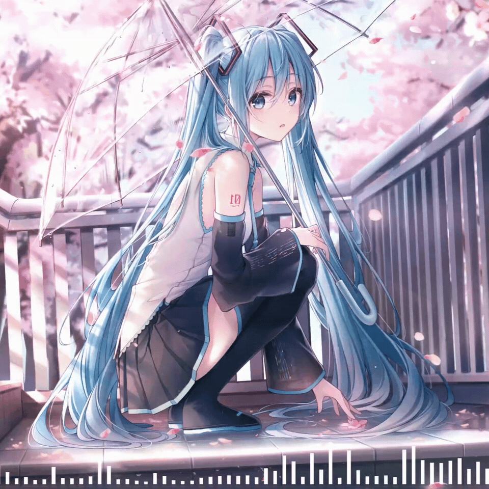 初音未来-青色与樱4K