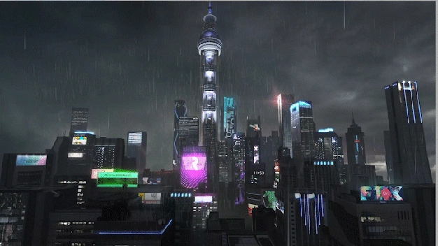 4K-赛博雨夜 动态壁纸 | 作者：春之歌