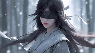 古风雪中女神