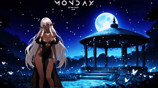 《女孩 | 可自定义背景 | 深色与彩色版本 | 4K》