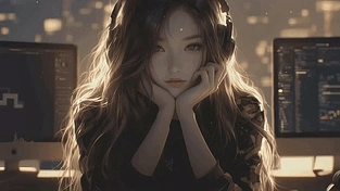 纯情电竞女孩 动态壁纸 | 作者：蓝不住