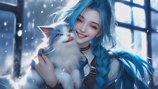 金克丝猫4k 动态壁纸 | 作者：蓝不住