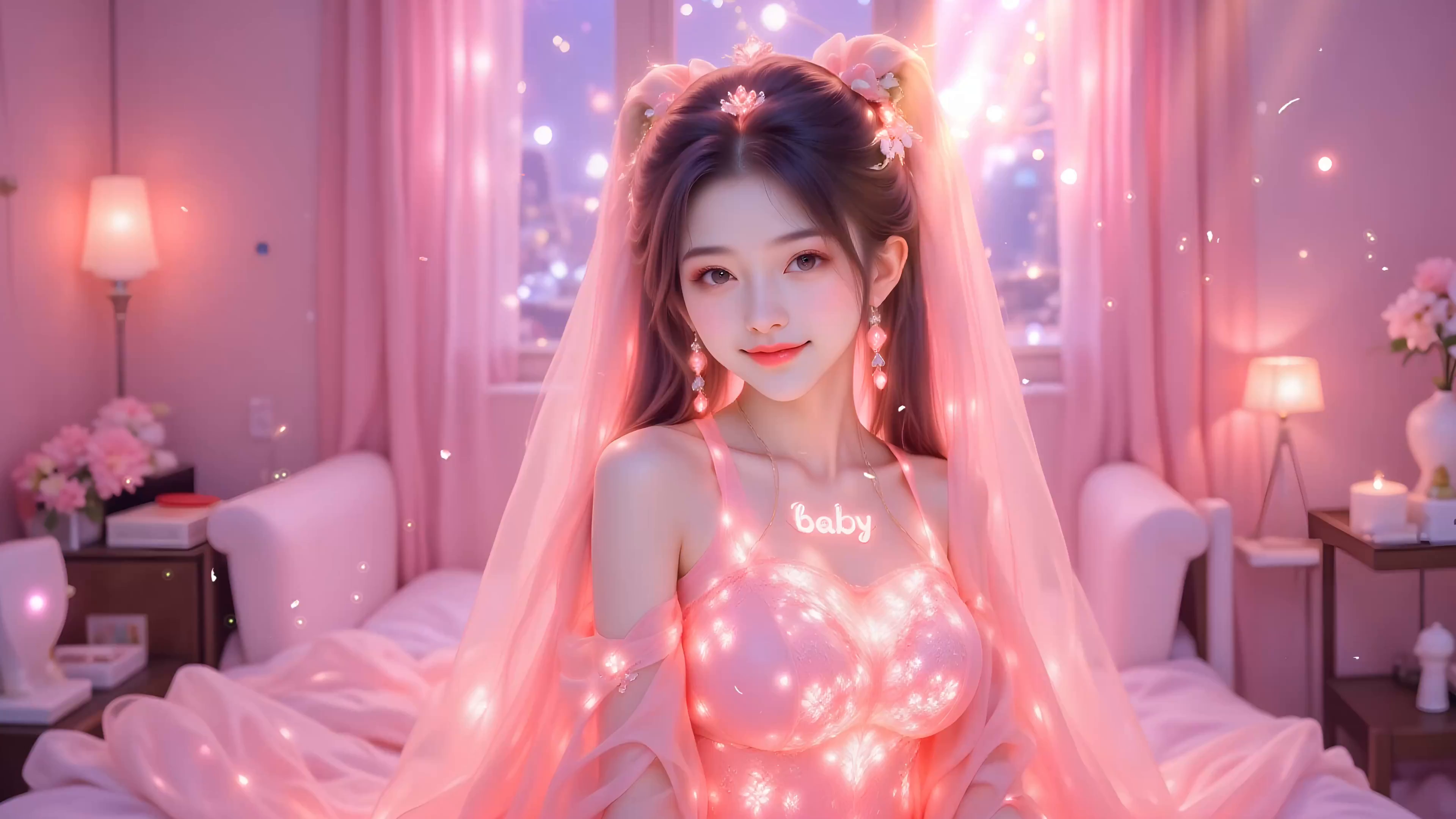 粉色女孩