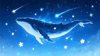 唯美星空鲸鱼