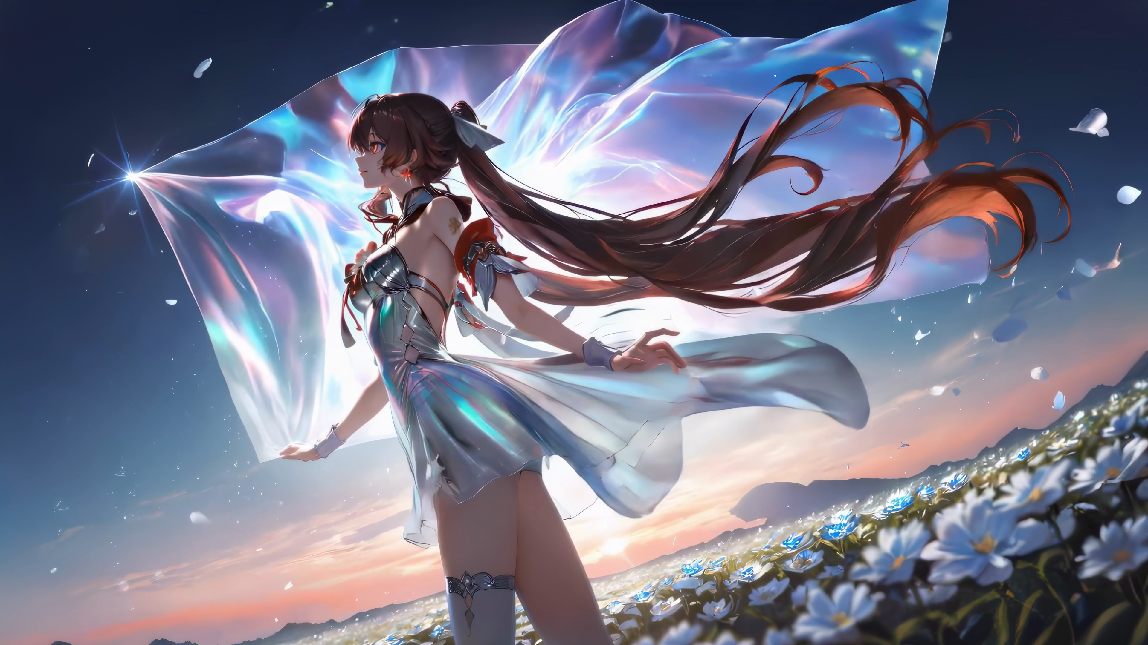 星河下少女