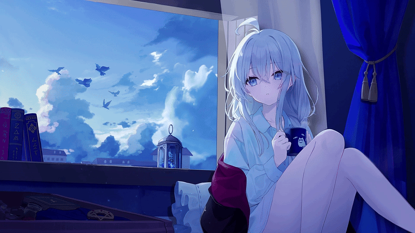 窗旁の伊蕾娜——夜莺Night 动态壁纸 | 作者：夜莺Night