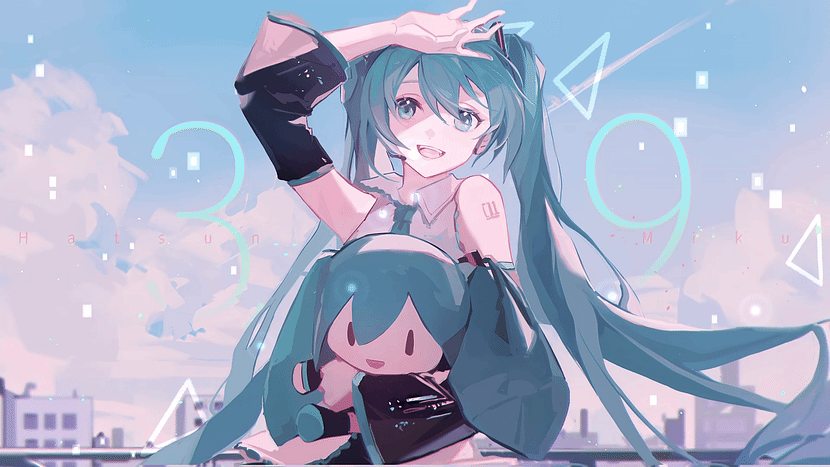 初音未来与fufu 动态壁纸 | 作者：难评speechless
