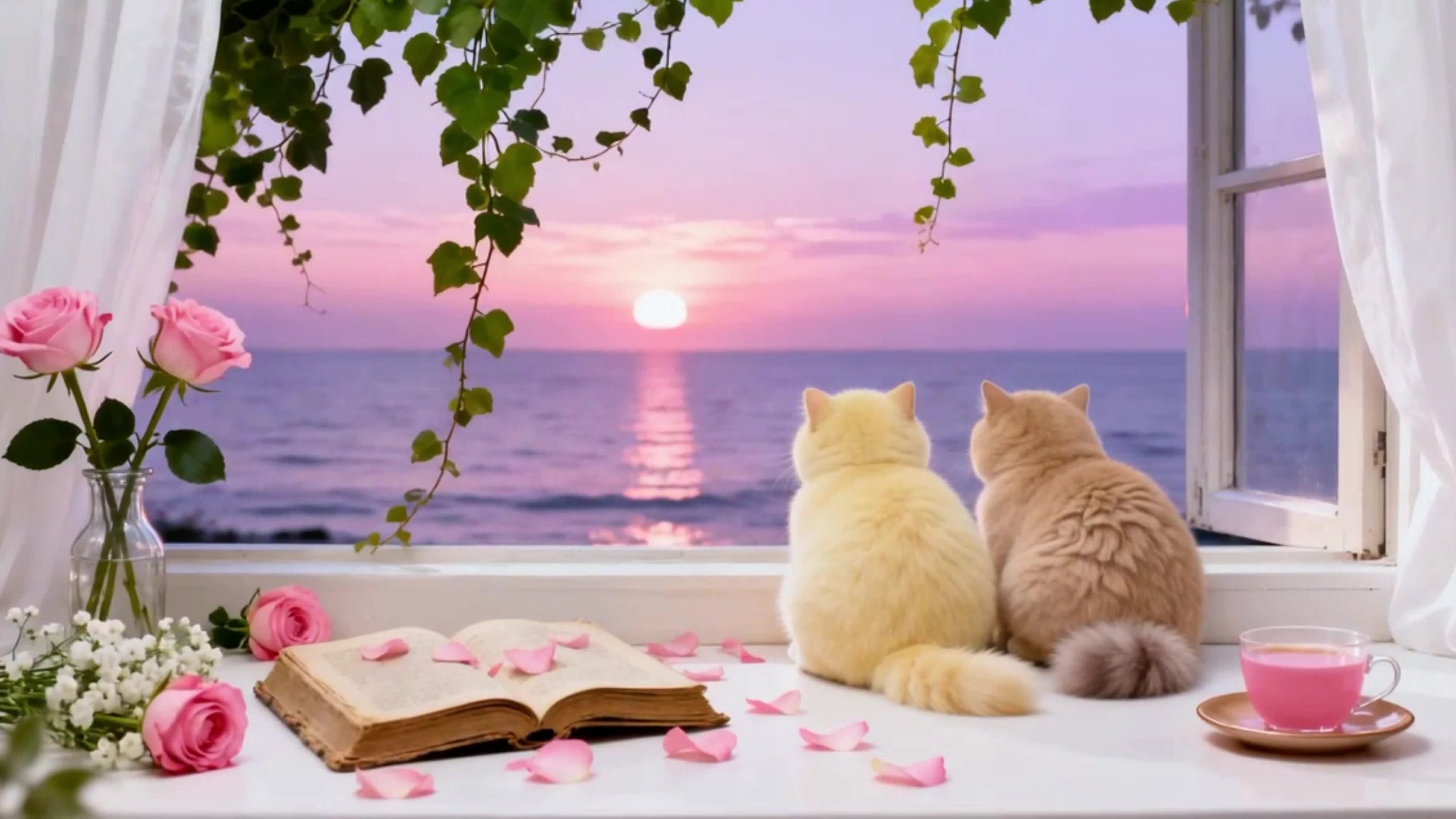 窗边的猫咪