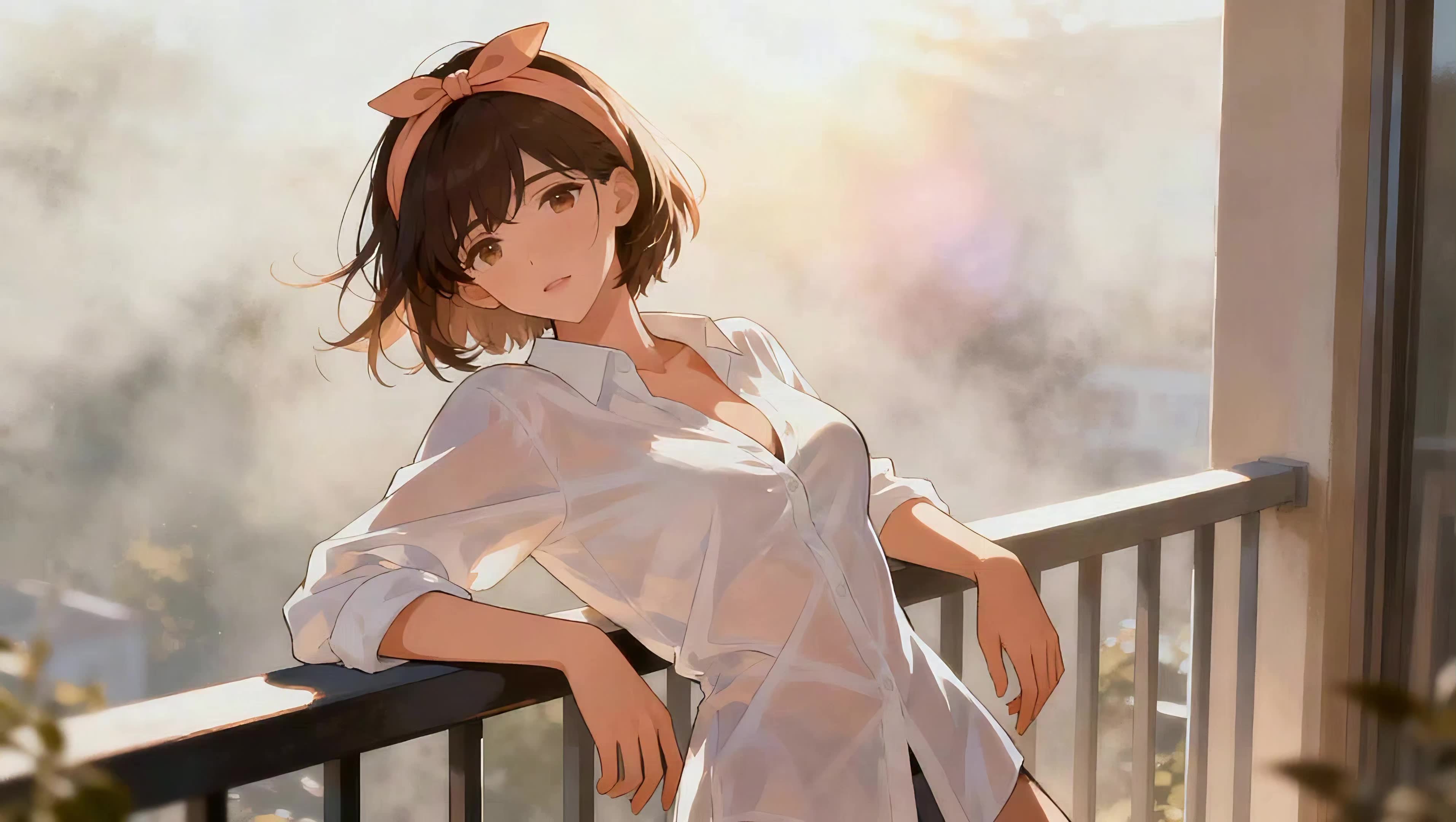 发带女孩