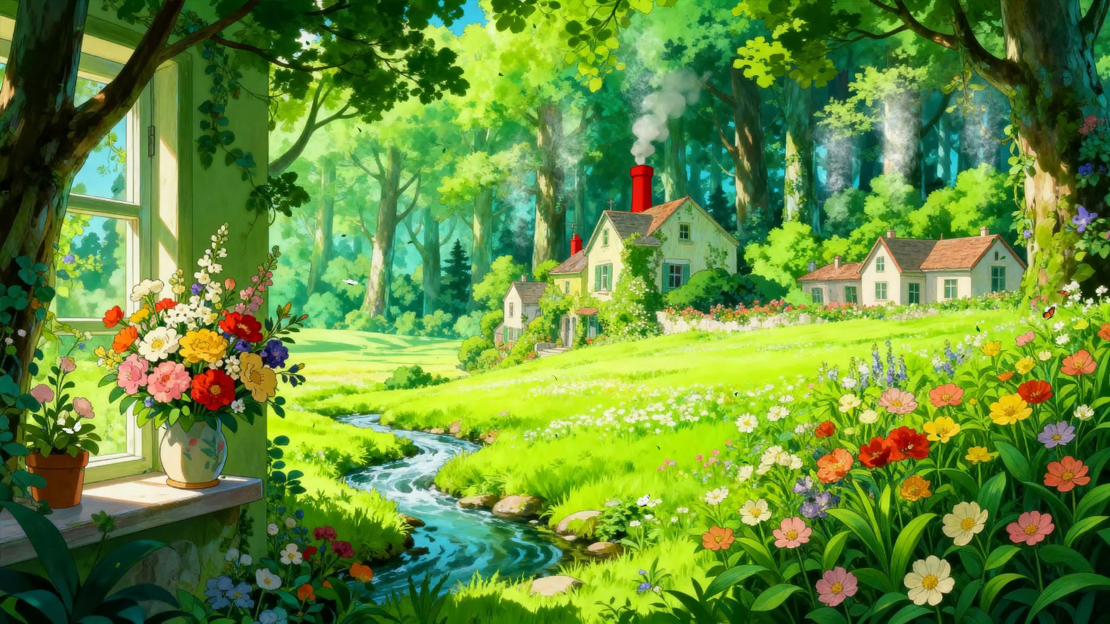 护眼绿景