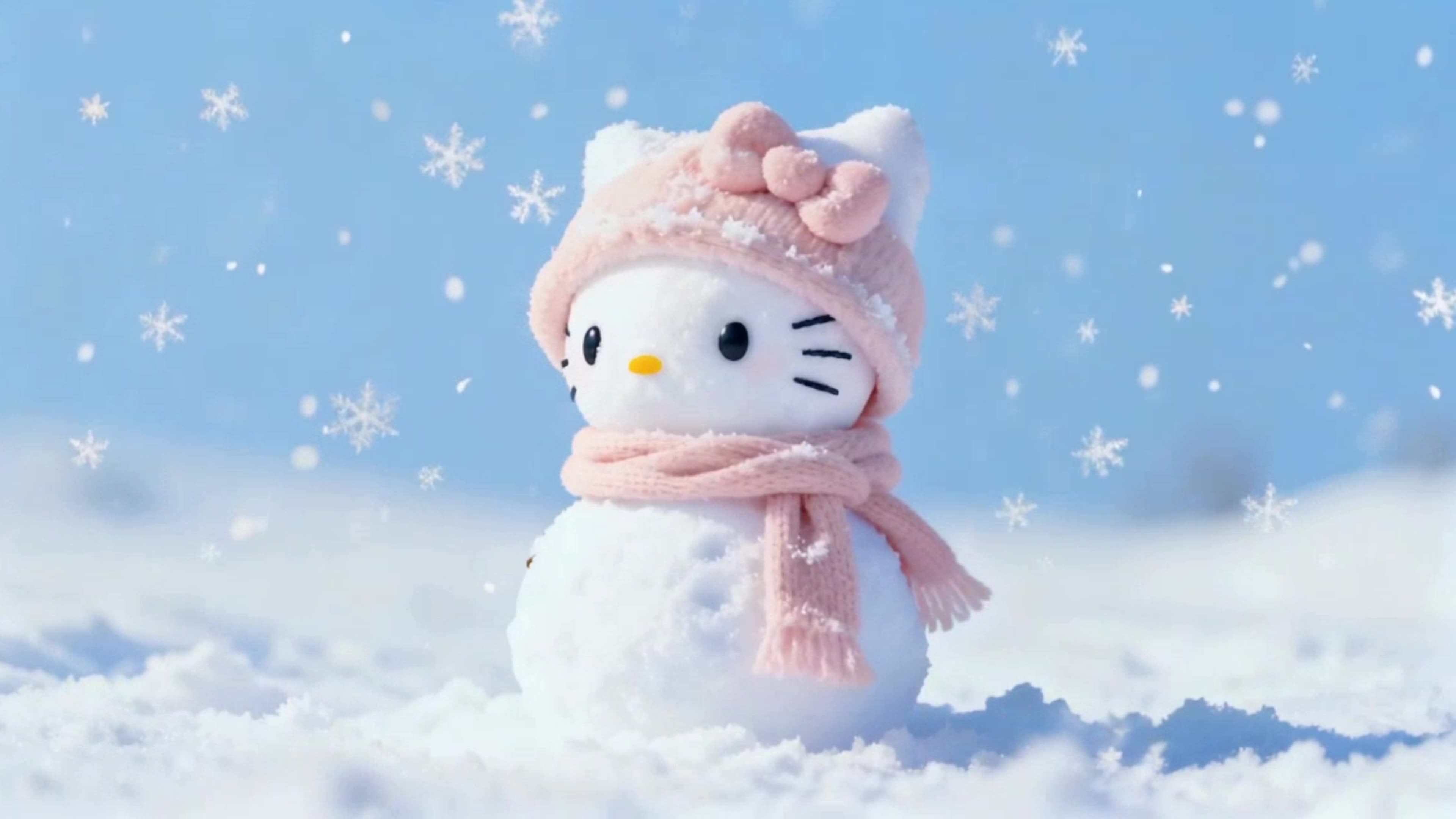 可爱雪人Kitty猫
