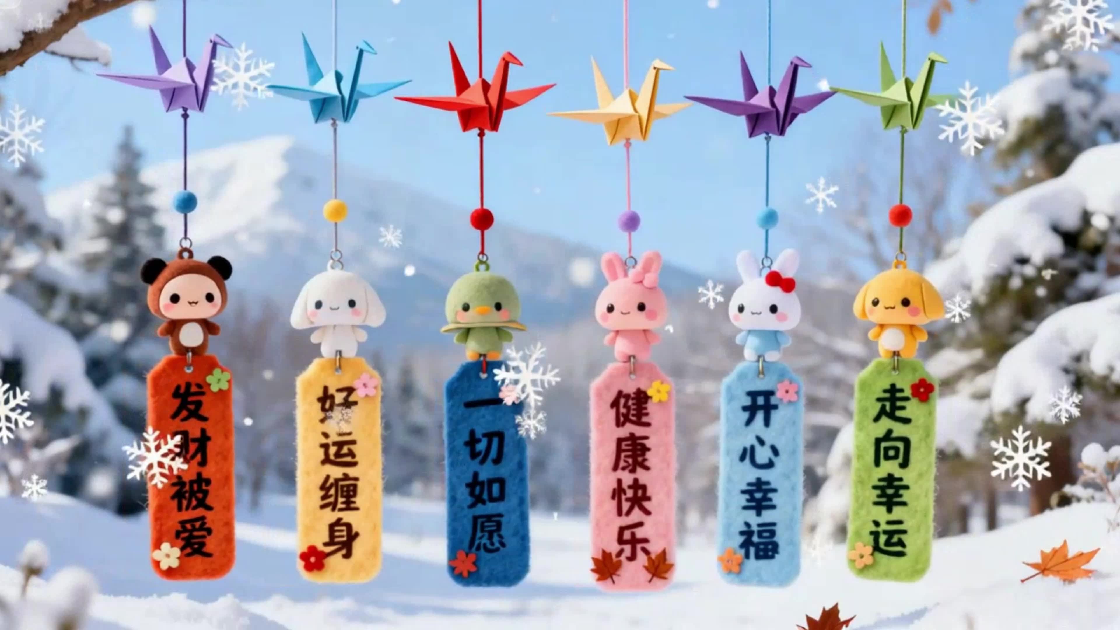 雪中千纸鹤