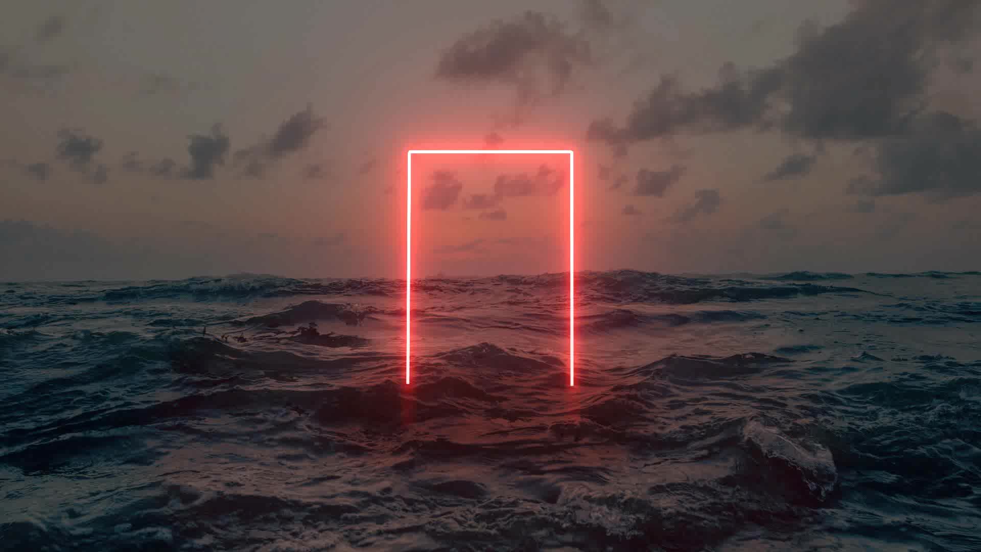 海洋中的霓虹