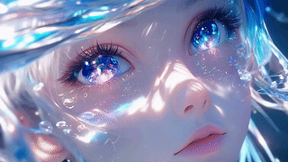 水下眼睛里有星星