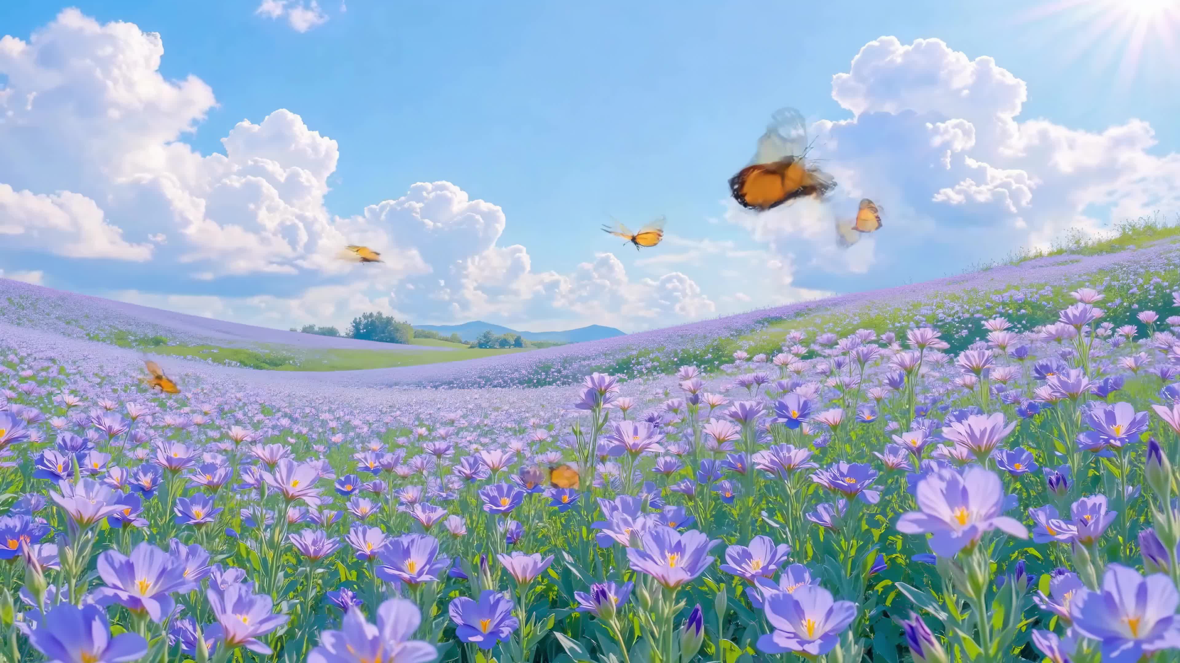 蝴蝶花田