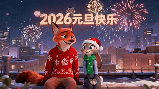 2026元旦快乐朱迪尼克