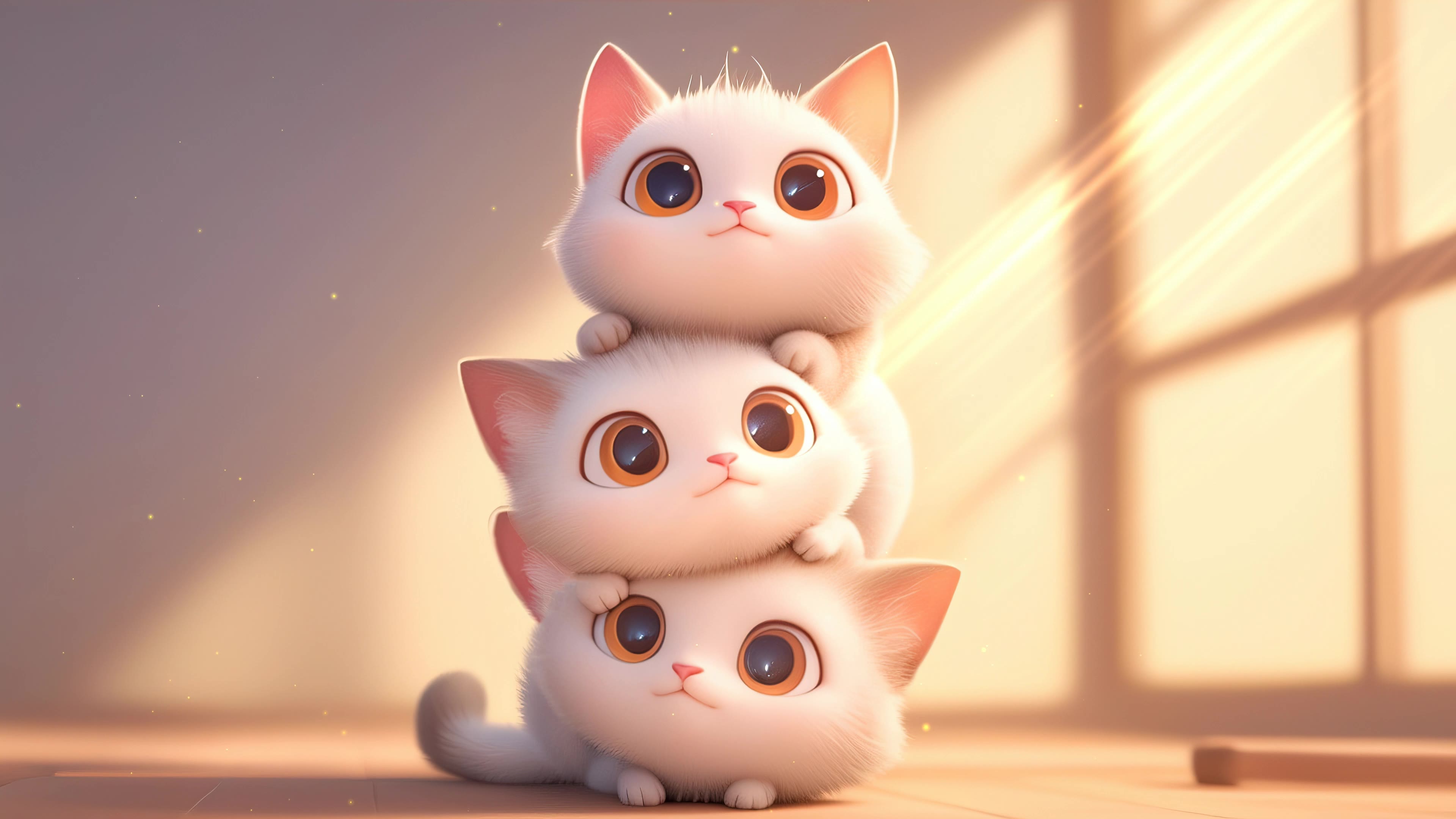 可爱3小只猫猫