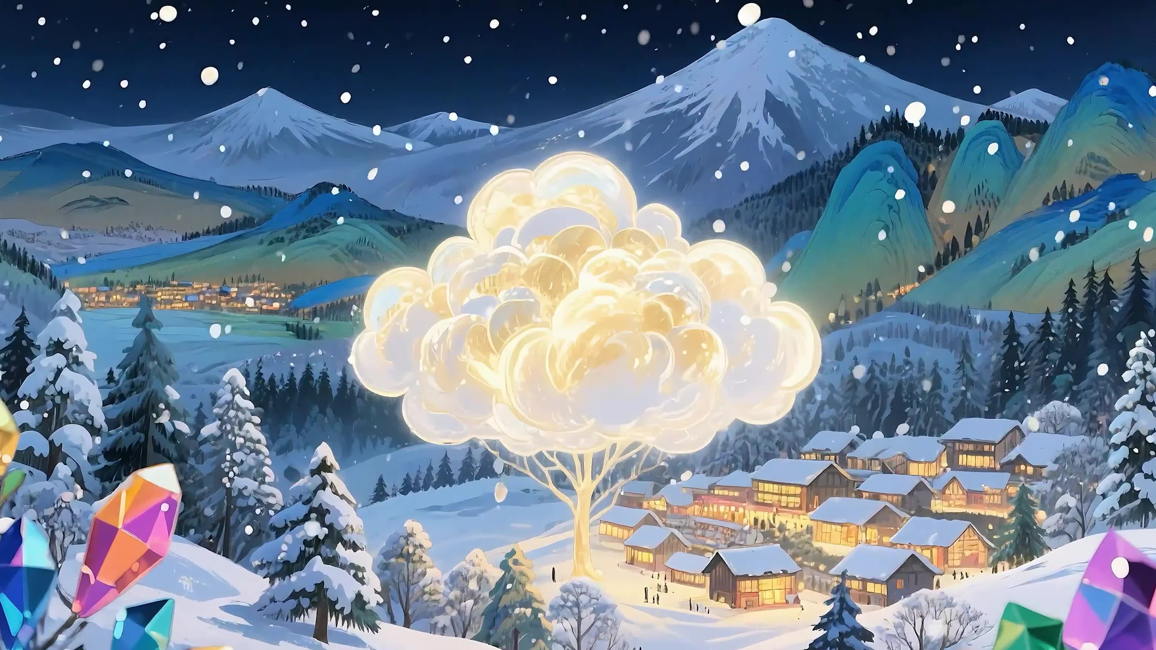 雪景树木