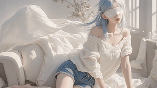温暖毛衣女孩