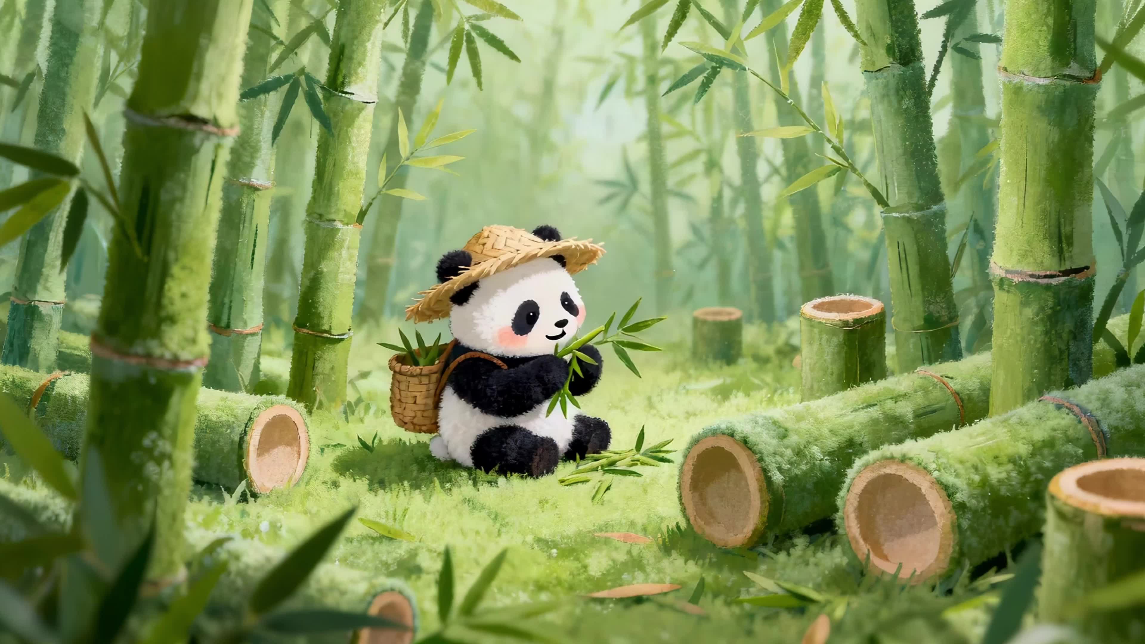 竹林里的熊猫