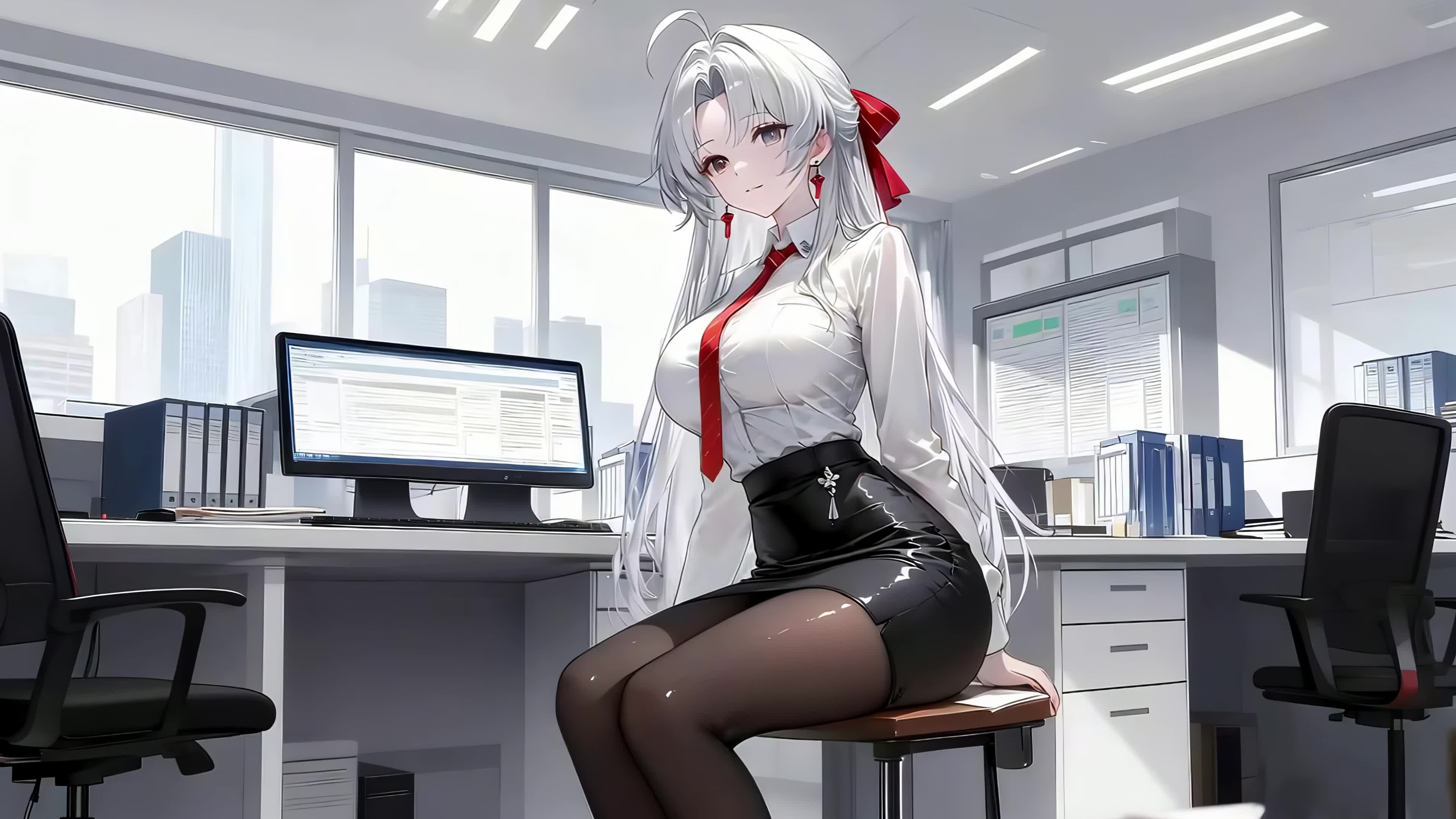 办公室黑丝美女