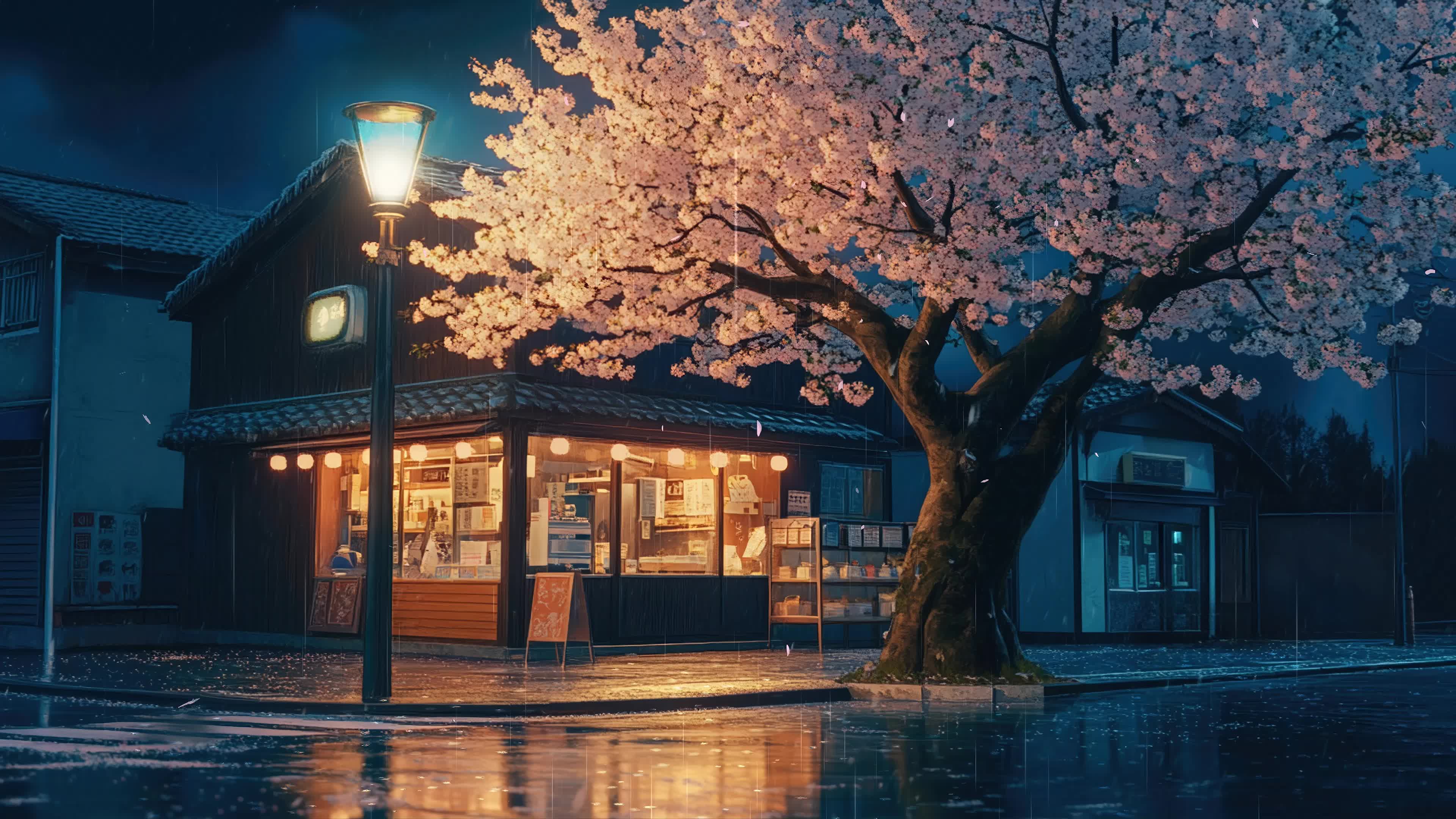 雨夜落樱商店