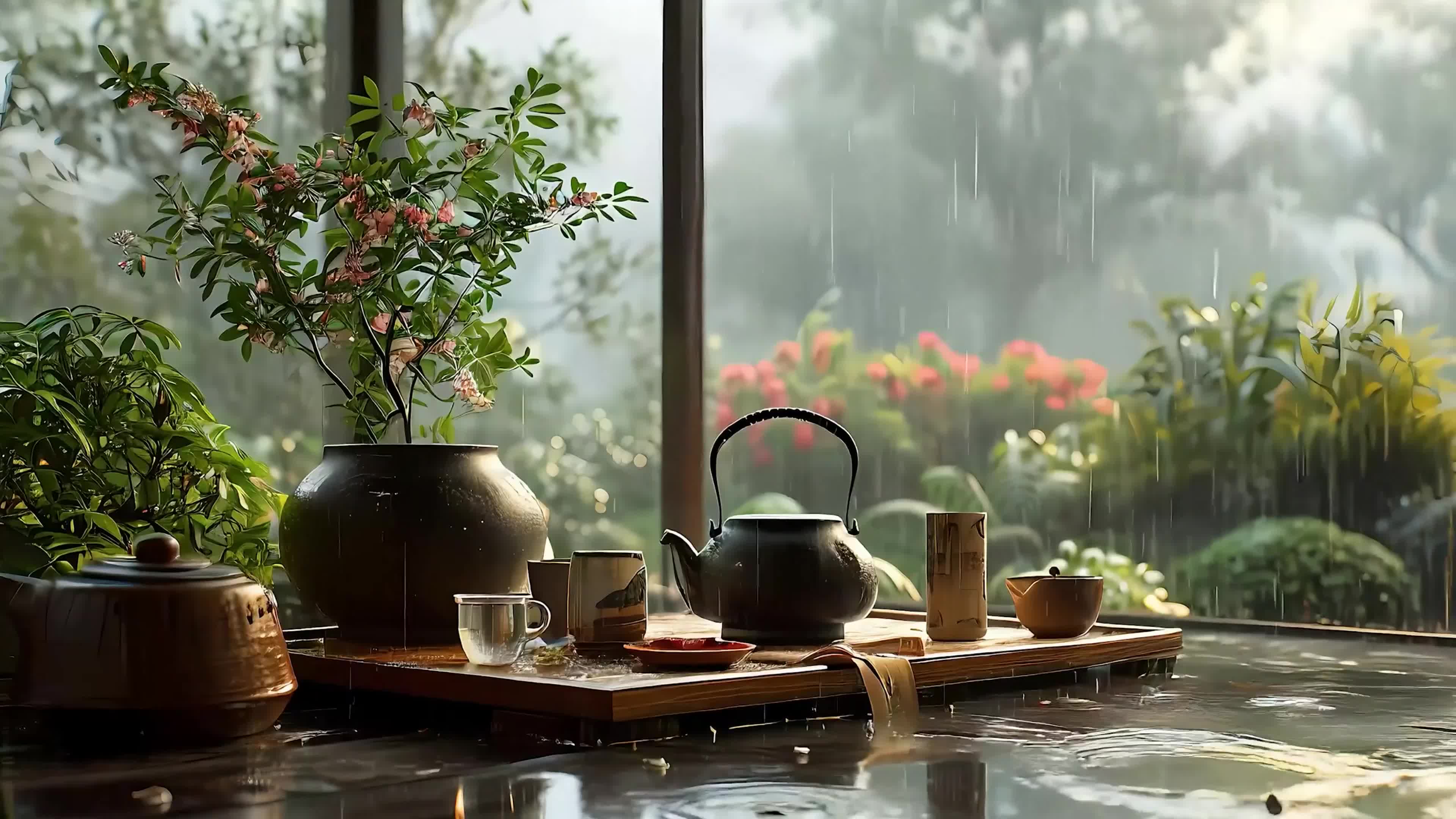 古风雨天茶座